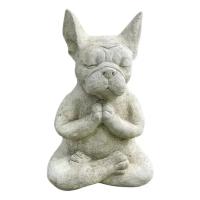 Estatua de Resina de Yoga Pose Escultura de Bulldog Francés para Jardín - details 8