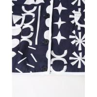 BUNO-Chaqueta de algodón reversible con estampado geométrico para mujer, chaqueta holgada de estilo callejero, informal, de un solo pecho, novedad de verano, 2025 - details 12