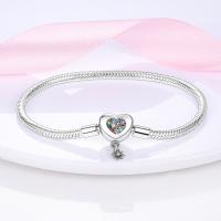 Pulsera de plata de ley 925 con forma de corazón y mariposa para mujer, brazalete de cadena de seguridad, compatible con abalorios originales, joyería - details 26