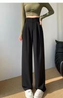 Elegantes Pantalones de Pierna Ancha Estilo Coreano Cintura Alta, Suelto, Moda Oficina, Ropa de Calle 2024 - details 6