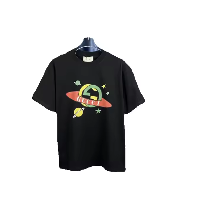 ftsn14 Suéter de algodón de marca famosa GU--CCI, la mejor camiseta de diseñador para hombres y mujeres - 1