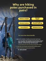Alpenstock profesional para exteriores, poste retráctil ultraligero de aleación de aluminio, equipo deportivo portátil para escalada y senderismo - details 6