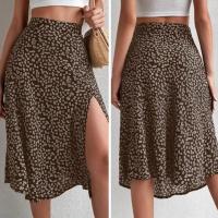Falda de verano con estampado Floral para mujer, falda holgada de cintura alta, transpirable, elegante, ropa femenina - details 3