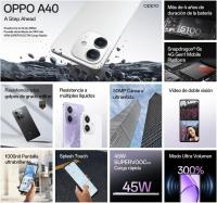 OPPO A40 - Teléfono inteligente libre, 8 GB de RAM, 128 GB de almacenamiento, pantalla HD+ de 6.7", cámara de 50+2+8 MP, Android, batería de 5100 mAh, carga rápida de 45 W - details 1