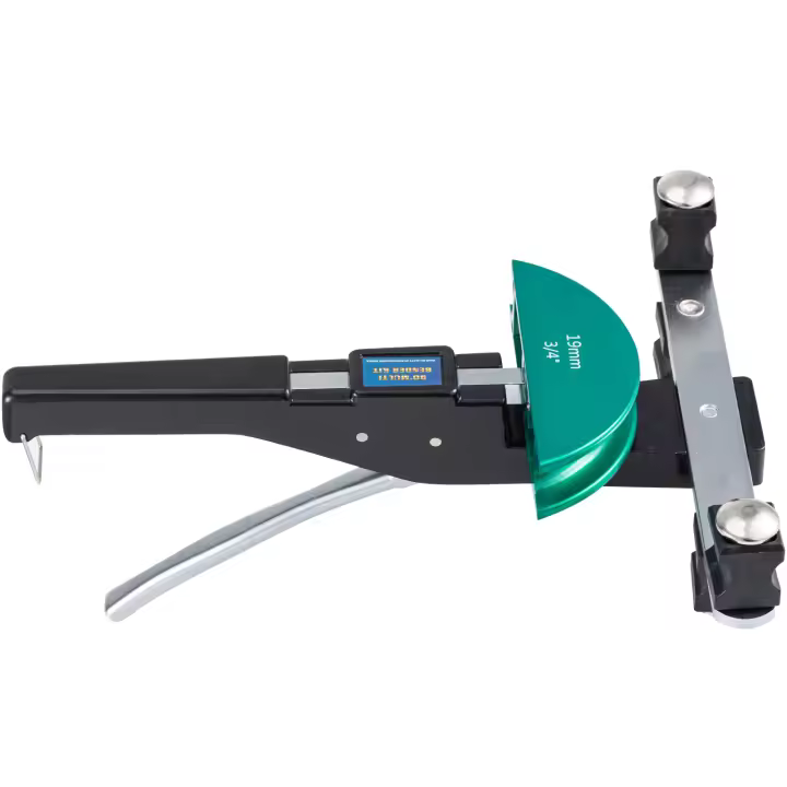 SucceBuy Dobladora de tubos de cobre, 7 troqueles coloridos de 1/4 a 7/8 pulgadas, doblado hacia adelante y hacia atrás de 90 grados, 6-22 mm para cobre - 1