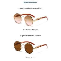 gafas de sol punk redondas retro para hombre, moda de conducción, gafas de sol avanzadas para compras de viaje multicolores para mujer. - details 5