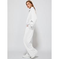 Conjunto casual de dos piezas para mujer: sudadera extragrande con media cremallera y pantalones deportivos de pierna ancha - details 3