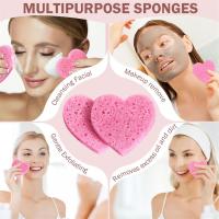 Esponjas faciales comprimidas con forma de corazón, almohadillas de limpieza Facial Natural, 100 unidades - details 5