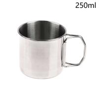 Taza de acero inoxidable con asa plegable, armas de fuego portátiles, taza, accesorios para acampar al aire libre, 1 pieza. - details 0