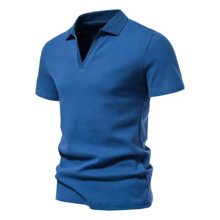 Camisa Henley para hombre Slim Fit Algodón Manga corta Camiseta casual Jogger Camisetas para hombre Tops sueltos - 1