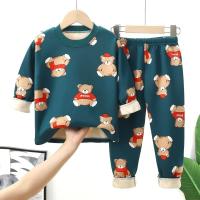 Conjunto de Ropa Interior Cálida para Bebés y Niños Pequeños Pantalones de Suéter Medianos para Niños y Niñas Deportes y Exteriores Conjunto de Ropa Interior de Esquí - details 0