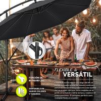 Paraguas de aluminio con manivela 300/350 cm de diámetro Protección UV Impermeable para mercado - details 5