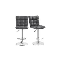 Juego de 2 Taburetes de Bar Altura Ajustable Diseño Industrial de Metal - details 5