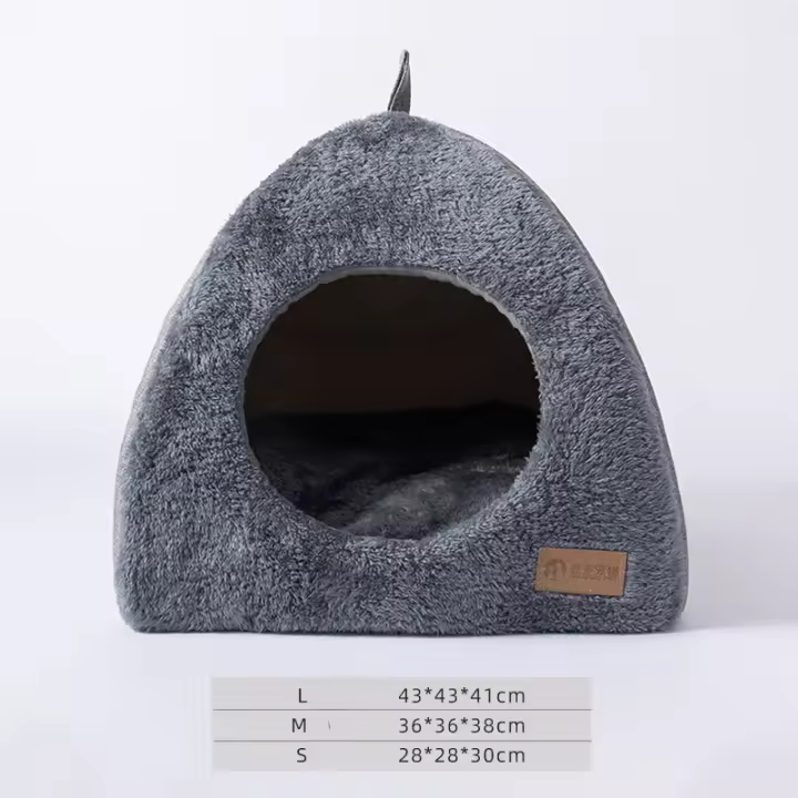 Nido triangular cerrado para gato, casa para mascotas, cálido y grueso, sueño profundo, suministros para mascotas, nuevo - 1