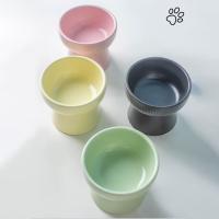 Cuenco de cerámica para gatos, cuenco creativo inclinado/boca plana para mascotas, base alta, gran capacidad, multiusos, cuenco de alimentación para comida de perro, protección del cuello - details 16
