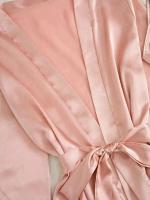 Conjunto de Pijama de Satén para Mujeres Ouwu Lencería Sexy Rosa, Toalla de Baño Floral, Vestido de Noche de Seda, Pantalones Política de Devolución - details 2