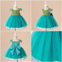 Vestido de princesa Cosplay de jazmín Bella Durmiente de melocotón de Alicia para niñas, disfraz de regalo de cumpleaños, vestido de fiesta de Halloween para niños - details 10