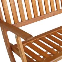 Banco de Madera de Eucaliptus 120x90x55 Banco de Jardín Plegable Certif. FSC Asiento 2 Plazas - details 6