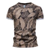Novedad de verano, camiseta estampada, camisa de fondo para hombre con cuello redondo a la moda, top informal para hombre - details 10