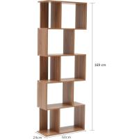 Niveles Estantería para Libros Marrón Contemporaneo Madera Oficina Salón - details 1