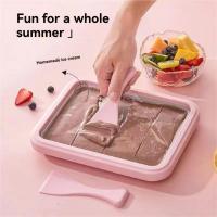 Máquina de yogur frito Mini máquina de hielo frito casera Placa fría instantánea Ideal para hacer helados enrollados Verde - details 4