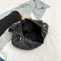 Bolso de hombro versátil y elegante de moda 2015 con correa de cadena - Casual, azul y blanco, gran capacidad, correa fija, forro de poliéster, bolso de mano - details 11