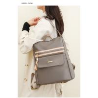 Mochila De Trabajo ligera para mujer, morral de viaje informal, resistente al agua, color negro y rosa - details 5