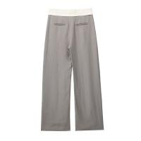 TRAFZA-Conjunto de 2 piezas de moda para mujer, pantalones sueltos informales elegantes Vintage + traje de viaje Sexy con cuello en V para vacaciones, novedad de verano - details 5