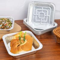 Bandeja de papel de aluminio para alimentos, caja de papel de aluminio antiadherente reutilizable para horno, herramientas para hornear barbacoa, bandeja para freidora de aire resistente al aceite, 6/7/8 pulgadas, 10 Uds. - details 5