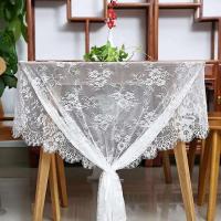 Mantel blanco vintage bodas, tela ENCE rectangular bordada para verano, fiesta al aire libre, decoración del hogar de la granja - details 1