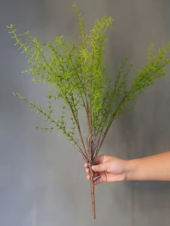 1 unidad, planta de helecho, verde, vid de plástico, hiedra falsa para decoración del hogar, sala de estar, vegetación artificial - 1