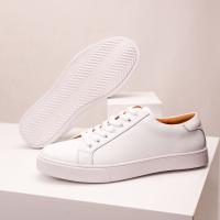 Zapatos blancos de hombre retro zapatos de placa base suave de cuero versátil - details 2