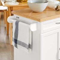 Cocina Luxus-Carrito de Cocina con Piso Carrito de Servir de Bambú 66 x 46 x 91 cm ES - details 7