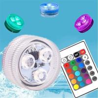 3 luces nocturnas RGB subacuáticas con control remoto LED, batería para pecera, piscina, luces de boda - details 2