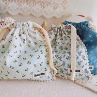 Organizador de estuches de cosméticos, bolsa de papelería de algodón con impresión, bolsa de cosméticos, bolsas de maquillaje, paquete con cordón, bolsa de almacenamiento de joyería de bolsillo - details 3