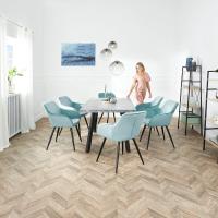 Silla Tapizada en Terciopelo, Sillas de Comedor Ergonómicas y Versátiles, Gran Estabilidad y Capacidad de Carga, Sillas Cocina Elegante - 1 Silla Gris/Negro - details 9