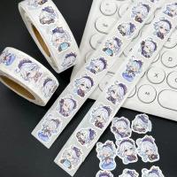 Juego de pegatinas Genshin Impact para niños, calcomanías de dibujos animados, lindos Focalors Furina, círculo, juguete, regalo, 500 unids/set - details 1