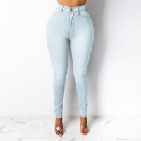 Nueva moda femenina: pantalones lápiz ajustados con cintura - details 11