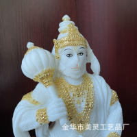 Estatua de Buda indio, rey, mono, artesanía de resina, adorno de estatua de Hanuman - details 7