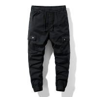 Pantalones Cargo cómodos informales para hombre, pantalones para correr de senderismo lisos y versátiles para otoño e invierno, nuevos pantalones deportivos elásticos con múltiples bolsillos para hombre - details 3