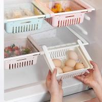 Caja de almacenamiento para refrigerador, compartimento telescópico, acabado multiusos, mantenimiento fresco, clasificación tipo tirador, cocina - details 1