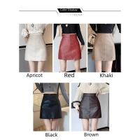 Falda midi popular de cuero negro y falda ajustada hasta la cintura - details 4