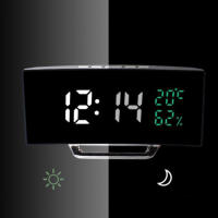 Alarma Digital Led de escritorio con hora, fecha, temperatura, humedad, pantalla, 12/24h, reloj de mesa de escritorio multifunción - details 2