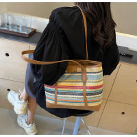 Bolso Grande de Paja Tejido Bolso de Playa de Vacaciones Casual para Mujeres - details 5