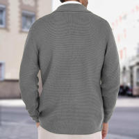 2025 Suéter de punto con doble botón y solapa fina para hombre, chaqueta Tre, ropa de moda de talla grande, otoño e invierno - details 2