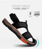 Novedad de verano para hombre, sandalias huecas transpirables, deportes al aire libre y ocio, zapatos de playa grandes antideslizantes - details 4
