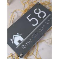 Placa de Número de Casa Moderna de Acrílico Cortado Láser Personalizado - details 0