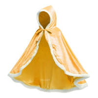 Capa de Elsa para niñas, chal de terciopelo con capucha de dibujos animados, ropa de princesa azul, invierno, 2025 - details 15