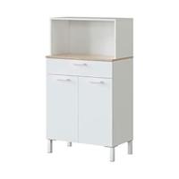 Mueble Auxiliar de Cocina Kira 2 Puertas + 1 Cajón Acabado Blanco Artik y Roble Canadian - details 8