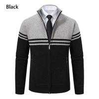 Chaqueta de suéter para hombre con forro de punto, cárdigan con capucha de otoño e invierno, chaqueta de suéter informal, ropa para hombre - details 1